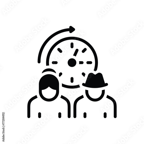 Black solid icon for lifetime