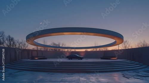 futuristic advertising for a cardealer photo