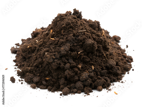 Soil isolated on transparent background