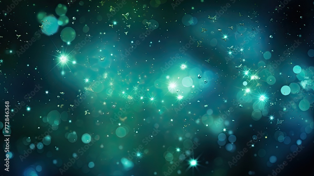 a blurry image of a green and blue background with small stars a blurry image of a green and blue background with small stars