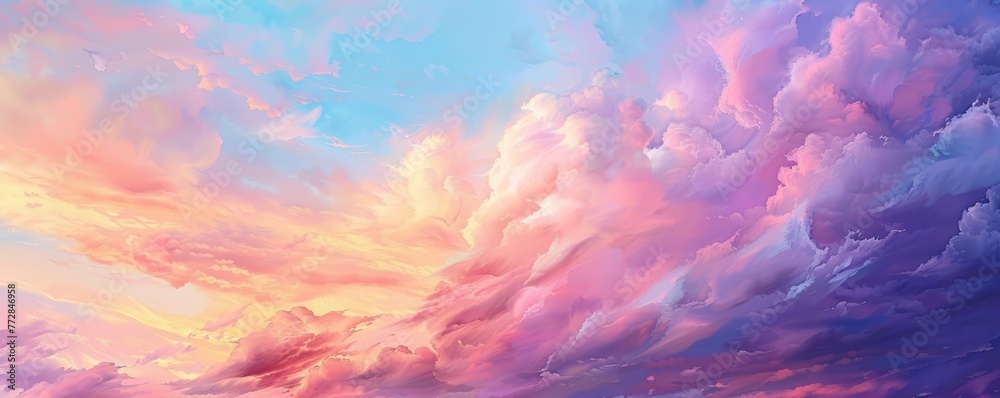 Vibrant sunset clouds