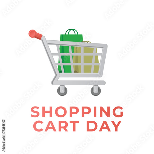 vector graphic of Shopping Cart Day ideal for Shopping Cart Day celebration.