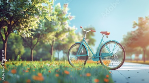 a bike in the forest