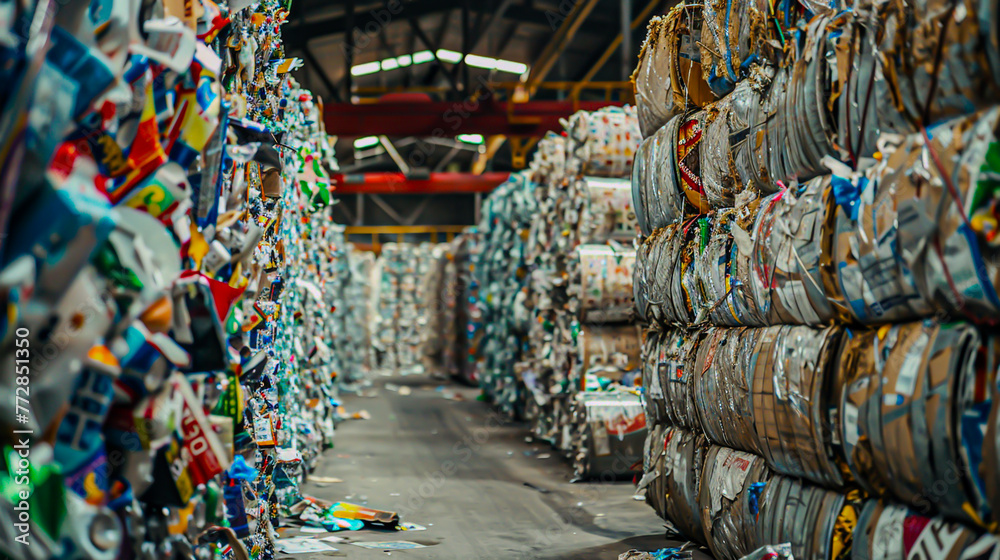 Naklejka premium Detect and separate different types of recyclables with precision.