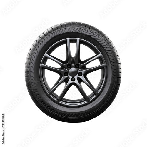 Car wheel isolated on white background, vehicle tire,  © Nuwan