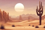 Ai Generated Desert Background Landscape