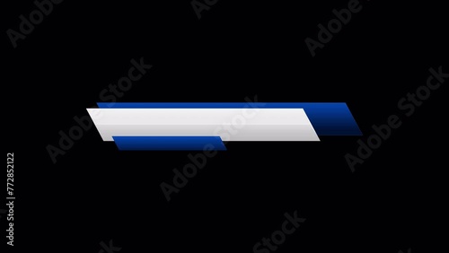 Animated blank Lower Third for Breaking News broadcast with Alpha Channel