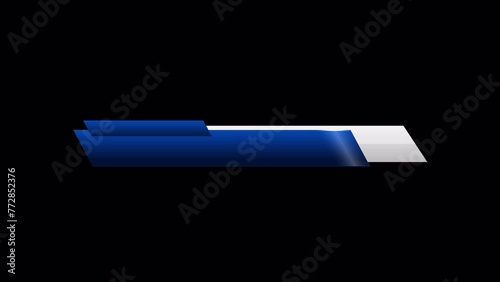 Animated blank Lower Third for Breaking News broadcast with Alpha Channel