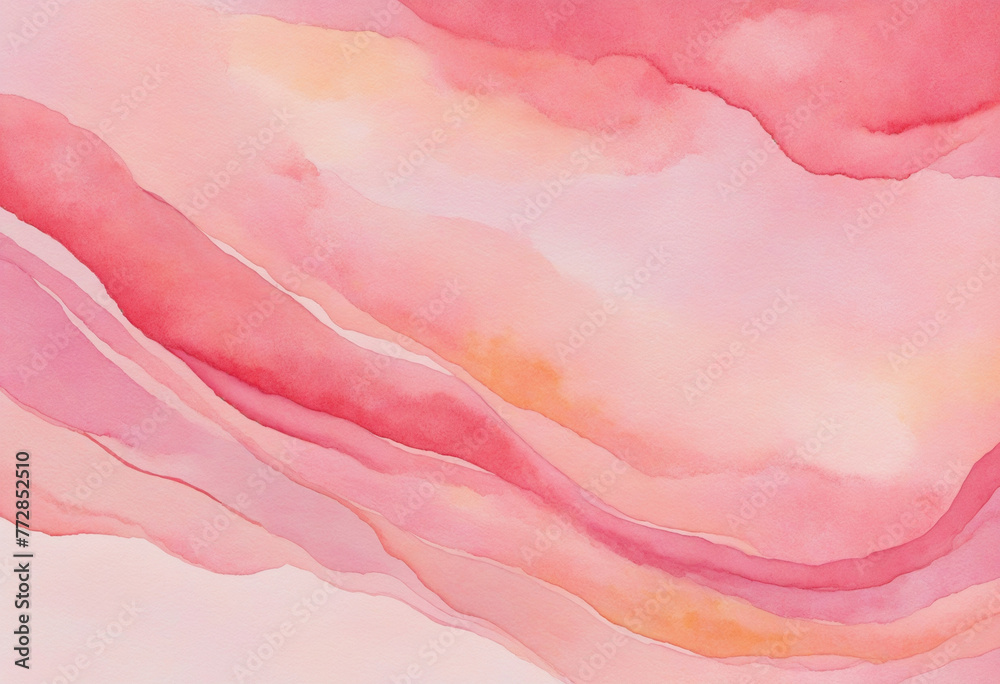 Abstract pink pastel background, watercolor style colorful background
