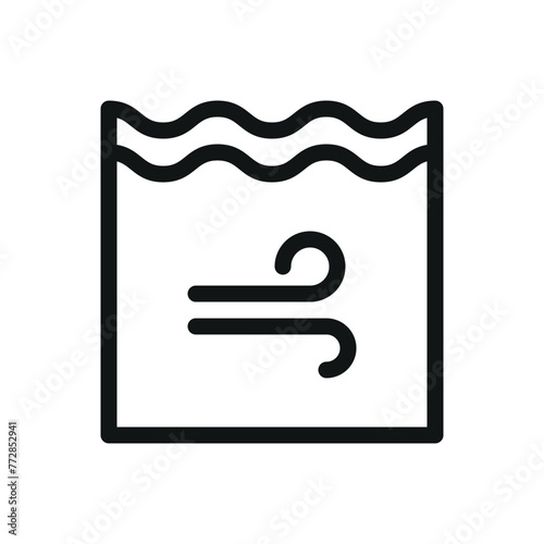 Swimming pool hydromassage isolated icon, hydro flow swim trainer vector symbol with editable stroke