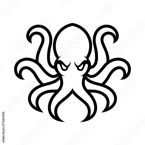 Octopus Vector Logo Design Template