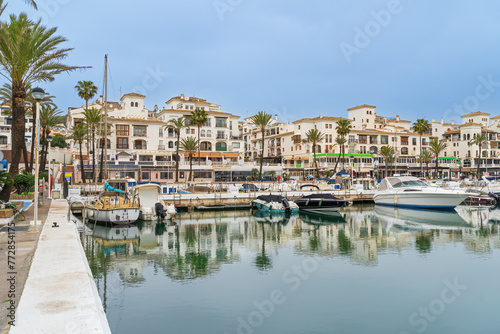 Looking across the marina in Puert de la duquesa on the Costa del Sol in Spain
