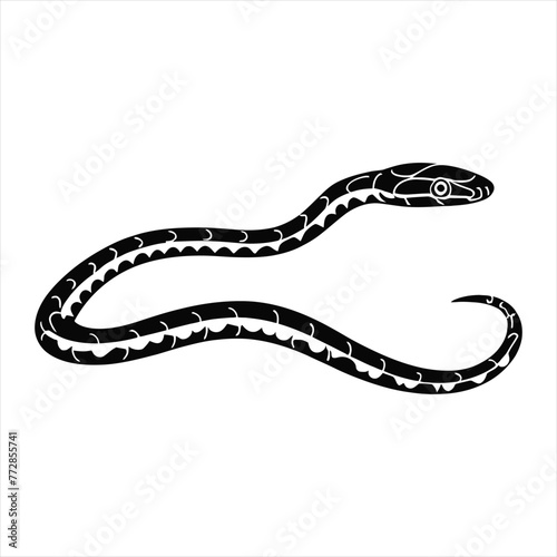 Garter Snake Silhouette