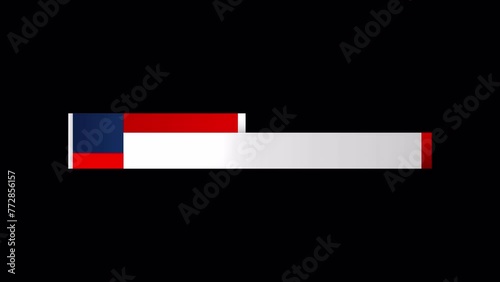 Animated blank Lower Third for Breaking News broadcast with Alpha Channel