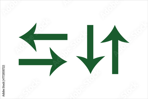 Free Download arrows set pointing at left right up and down - GFXLoad