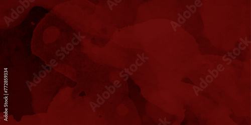 Fototapeta Naklejka Na Ścianę i Meble -  Red aquarelle painted.water ink,water splash galaxy view.watercolor on vivid textured liquid color,cosmic background spray paint,glitter art splash paint.
