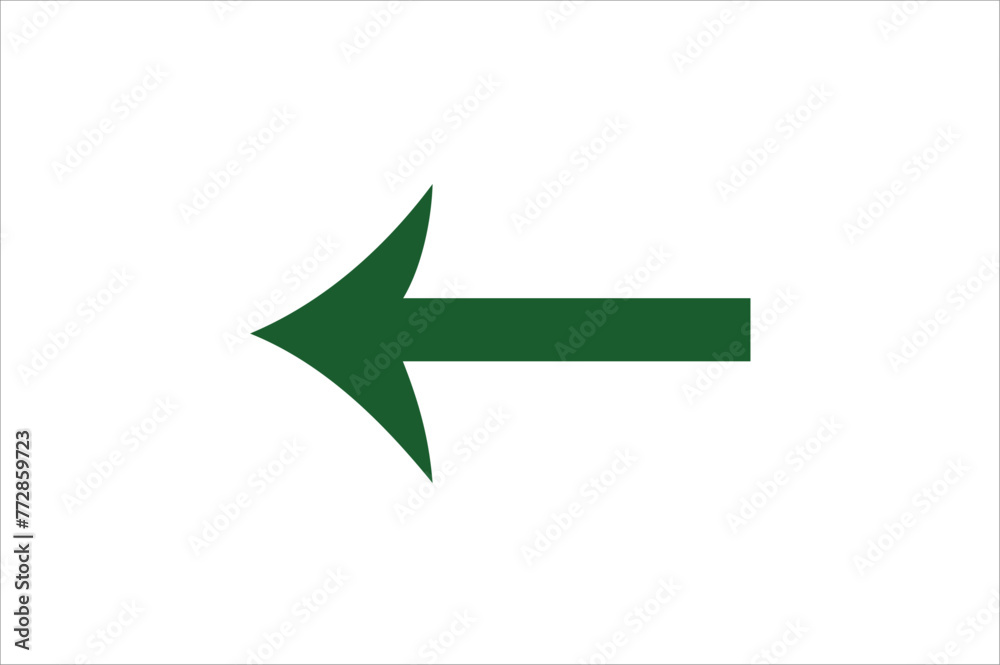 green arrow icon pointing at the left side Stock Vector | Adobe Stock