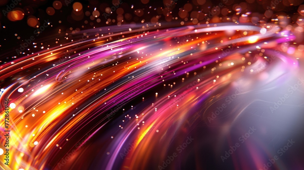 Abstract liquid glass holographic iridescent neon curved wave in motion dark background Abstract liquid glass holographic iridescent neon curved wave in motion dark background