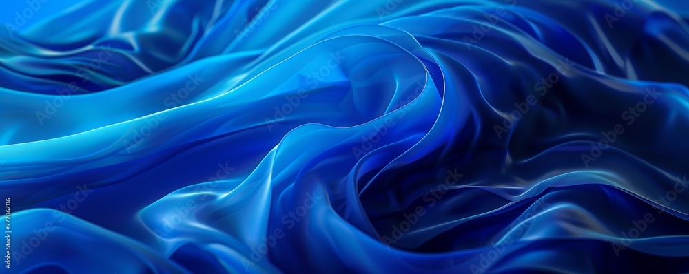 Abstract blue satin waves texture Abstract blue satin waves texture
