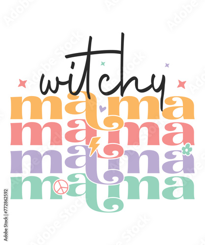 Witchy mama love svg retro groovy, mom SVG, Boy mama SVG, Mom Life svg, Blessed Mama svg