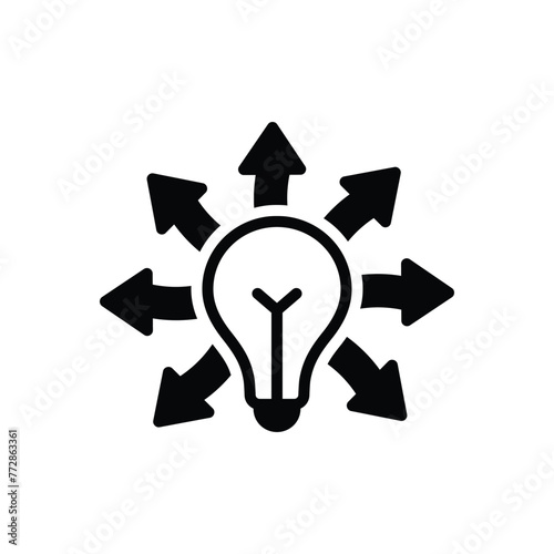 Black solid icon for versatile idea