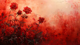 backround with red roses