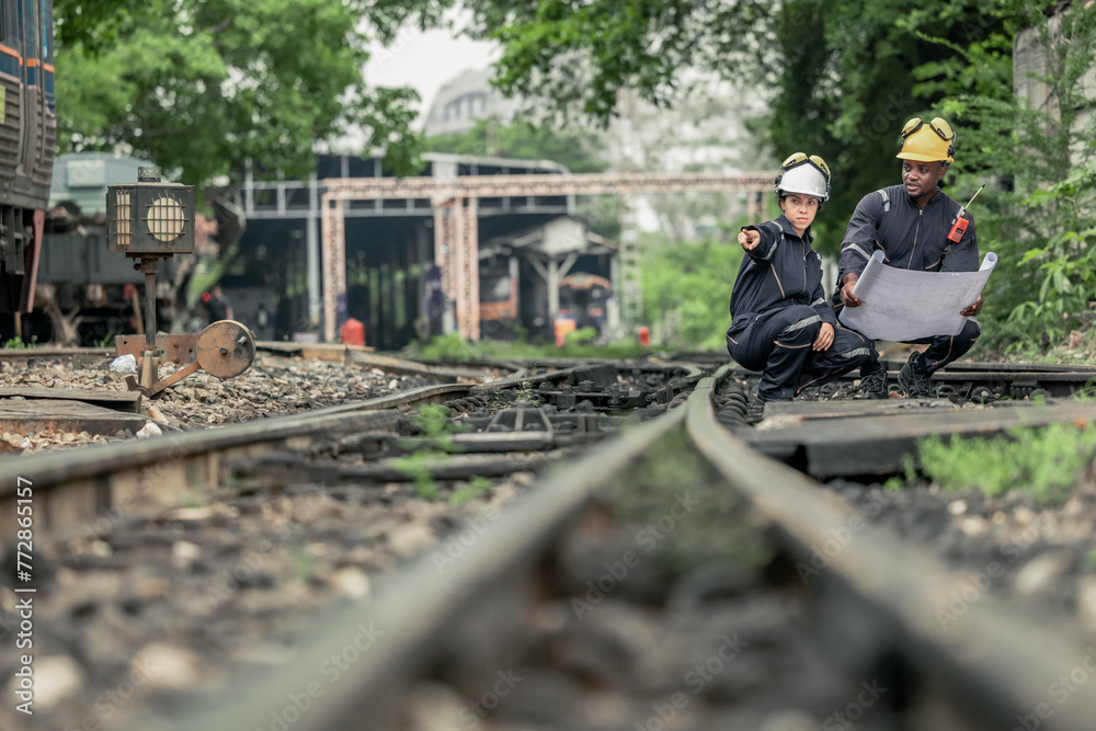 Engineers use blueprints for rail maintenance and troubleshooting to ensure safe train operations. Engineers use blueprints for rail maintenance and troubleshooting to ensure safe train operations.