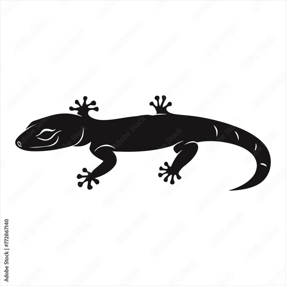 Fototapeta premium Leopard Gecko Silhouette