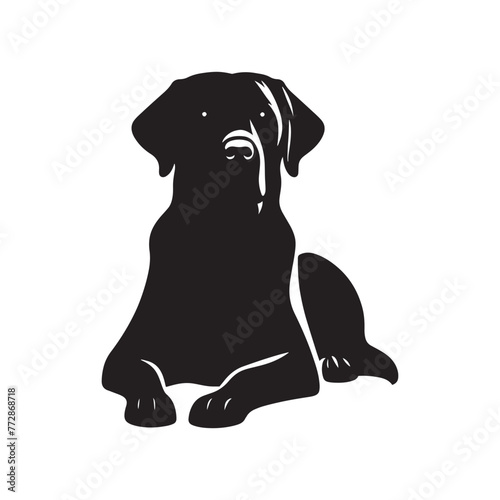 Labrador Retriever Silhouette: Loyal Canine Profile in Vector Art- Labrador Retriever black vector stock