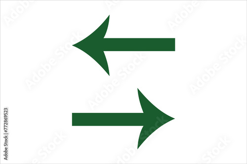 green arrows pointing at left side and right side
