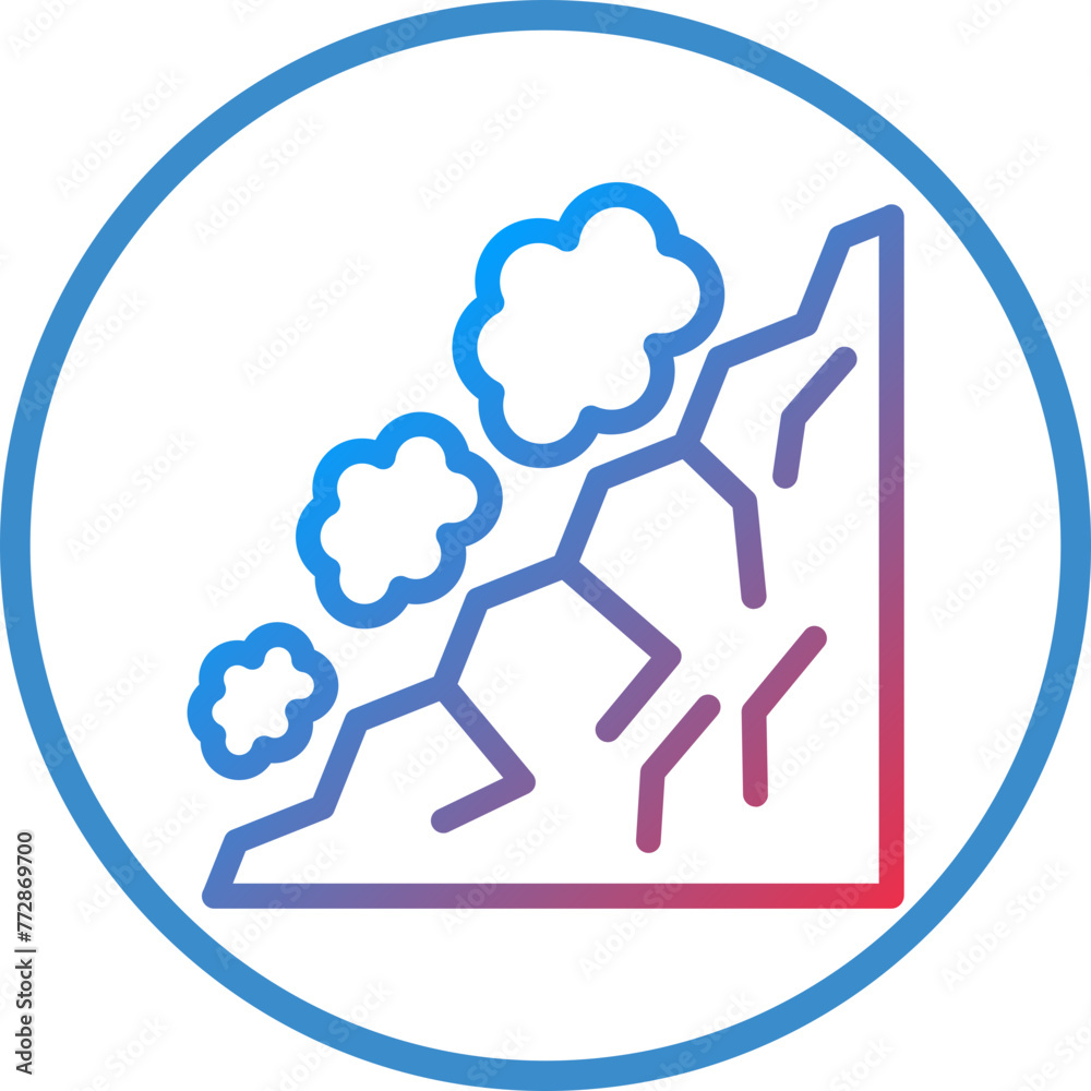 Vector Design Snow Avalanche Icon Style Vector Design Snow Avalanche Icon Style