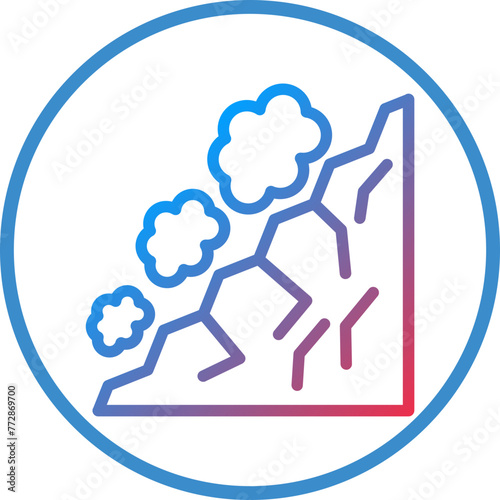 Vector Design Snow Avalanche Icon Style