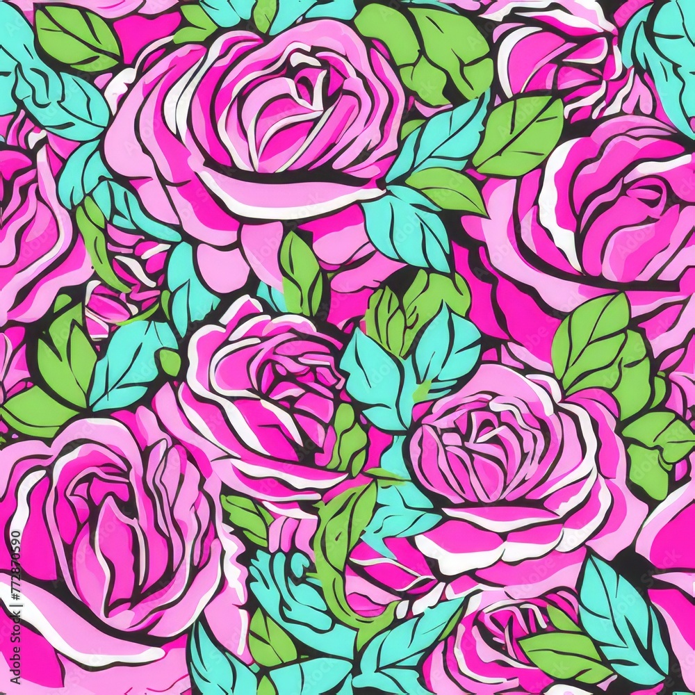 seamless rose pattern