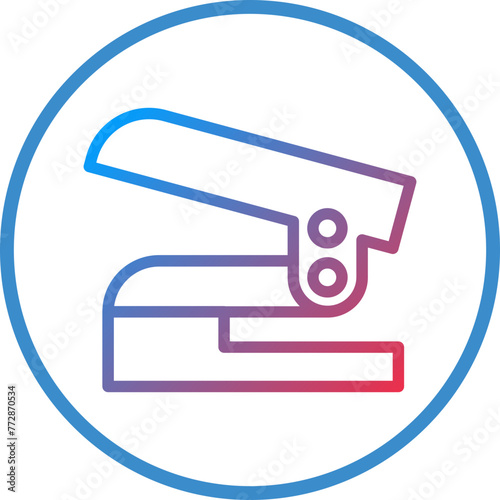 Vector Design Hole Puncher Icon Style