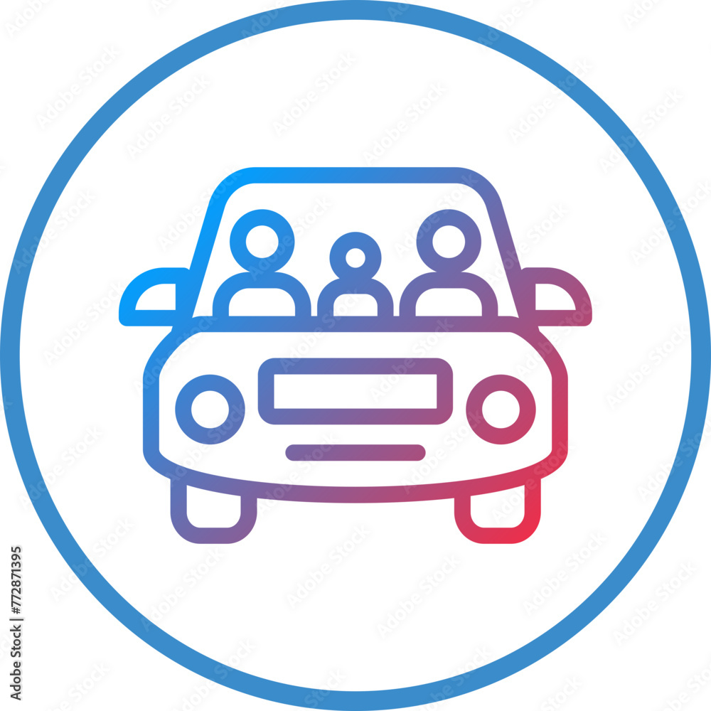 Vector Design Family Car Icon Style