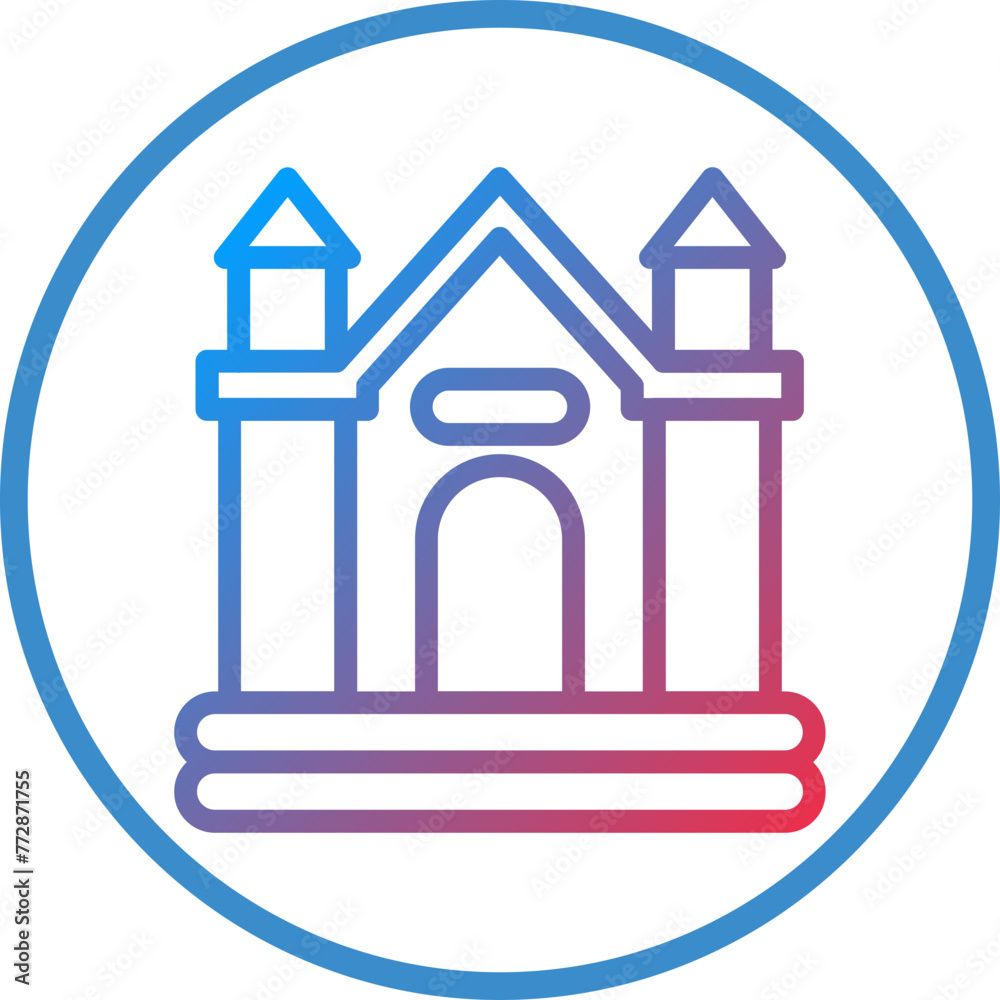 Vector Design Bouncy Castle Icon Style Vector Design Bouncy Castle Icon Style