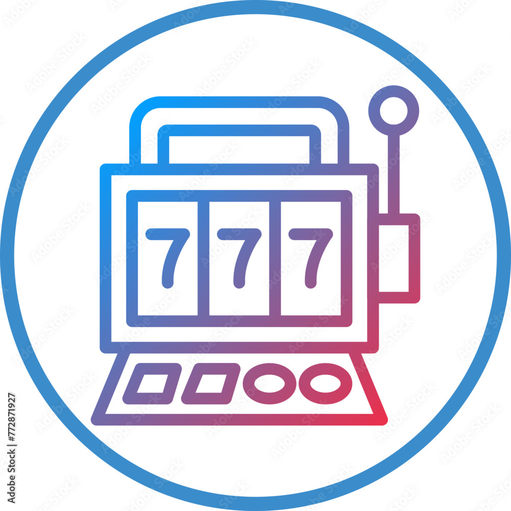 Vector Design Slot Machine Icon Style Vector Design Slot Machine Icon Style