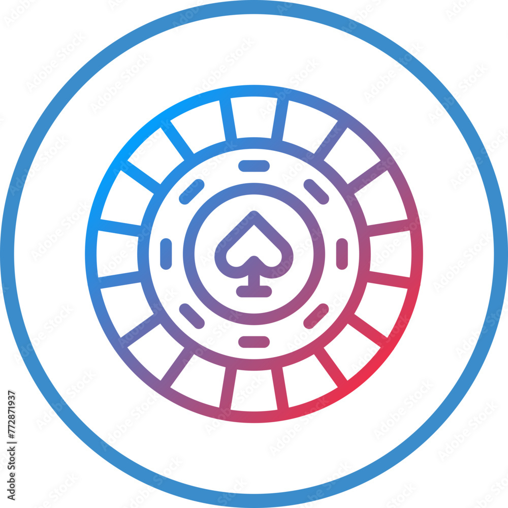 Vector Design Poker Chip Icon Style Vector Design Poker Chip Icon Style