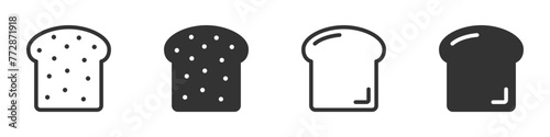 Slice of bread icon. Vector illustration.
