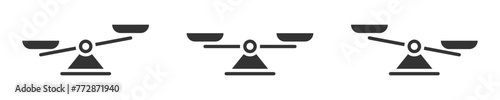 Scales icon set. Vector illustration.
