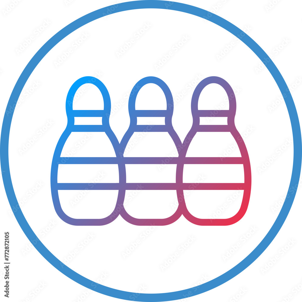 Vector Design Bowling Icon Style