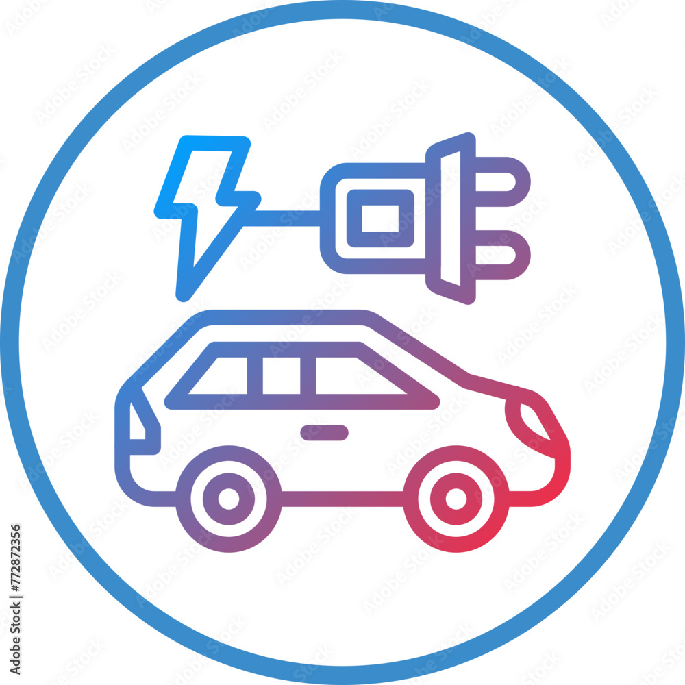 Vector Design Electric Car Icon Style Vector Design Electric Car Icon Style