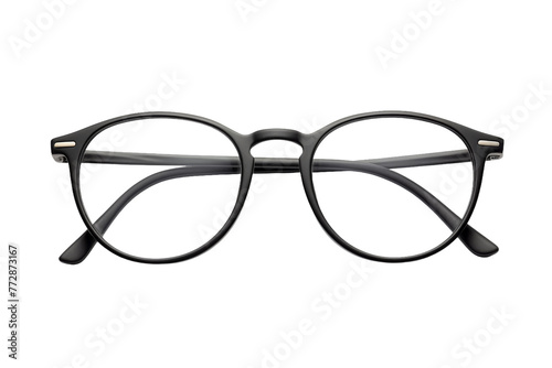 Stylish Glasses on White Background. On a White or Clear Surface PNG Transparent Background..