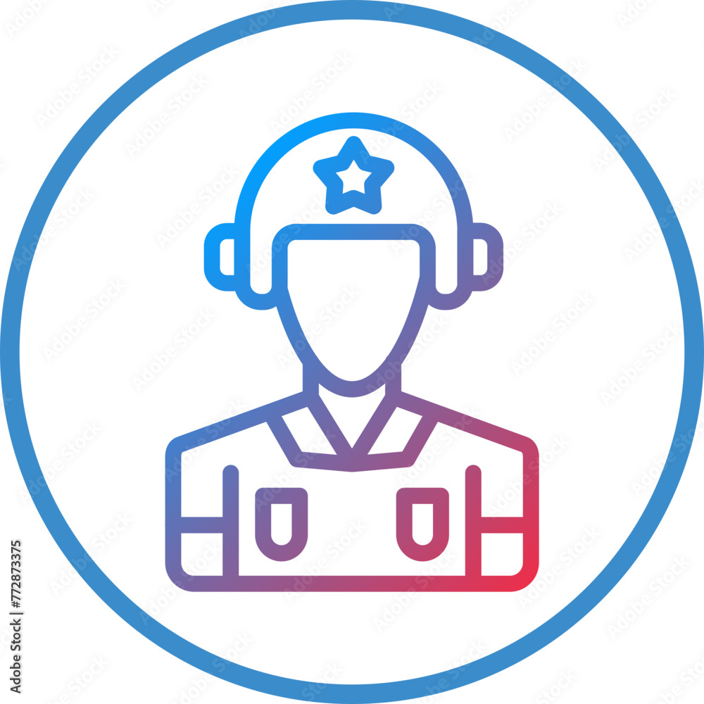 Vector Design Army Pilot Icon Style Vector Design Army Pilot Icon Style