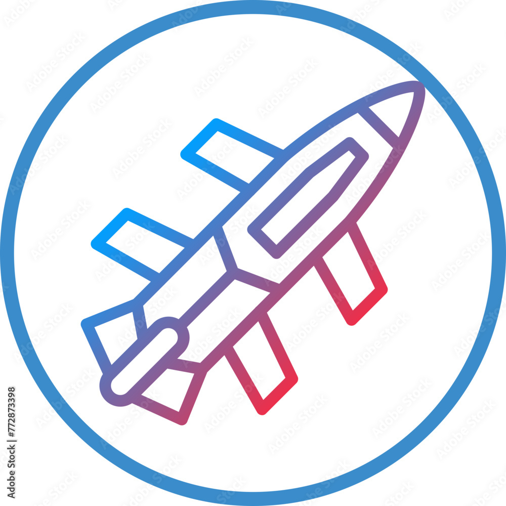 Vector Design Army Rocket Icon Style Vector Design Army Rocket Icon Style
