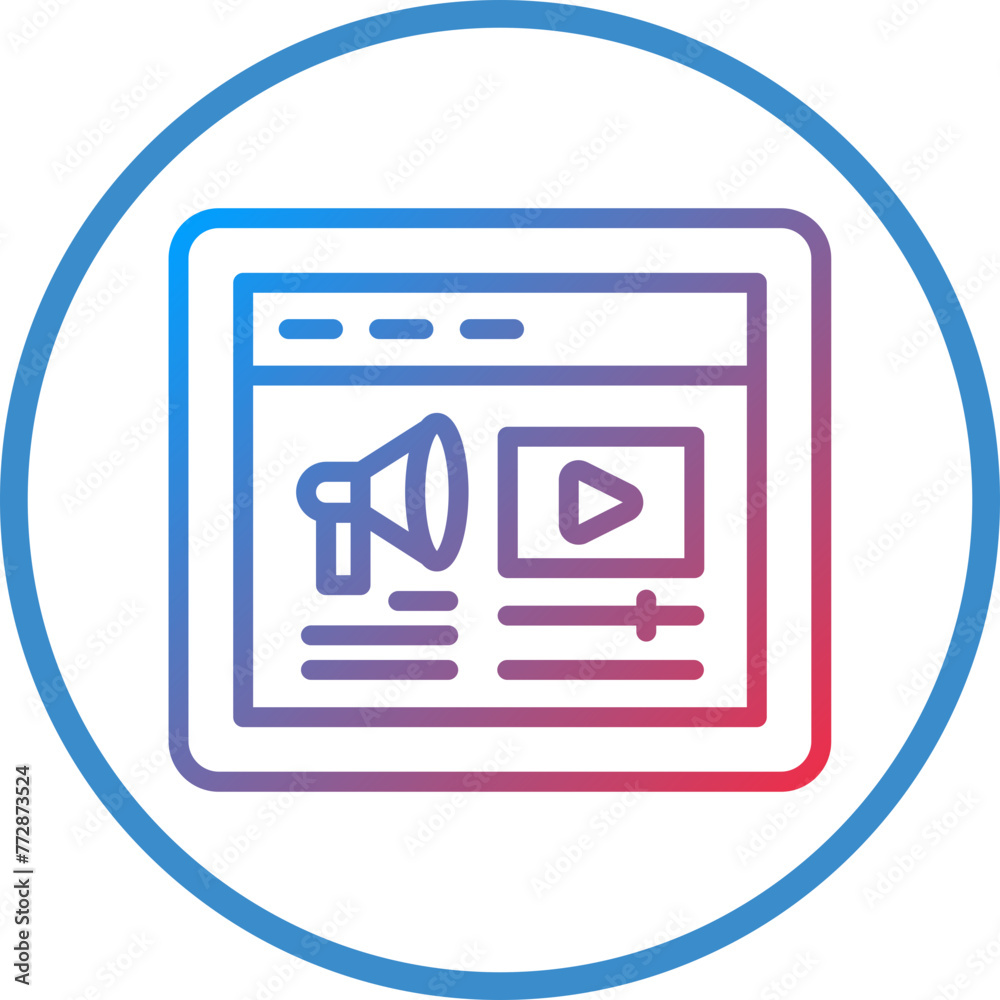 Vector Design Advertising Campaign Icon Style Vector Design Advertising Campaign Icon Style