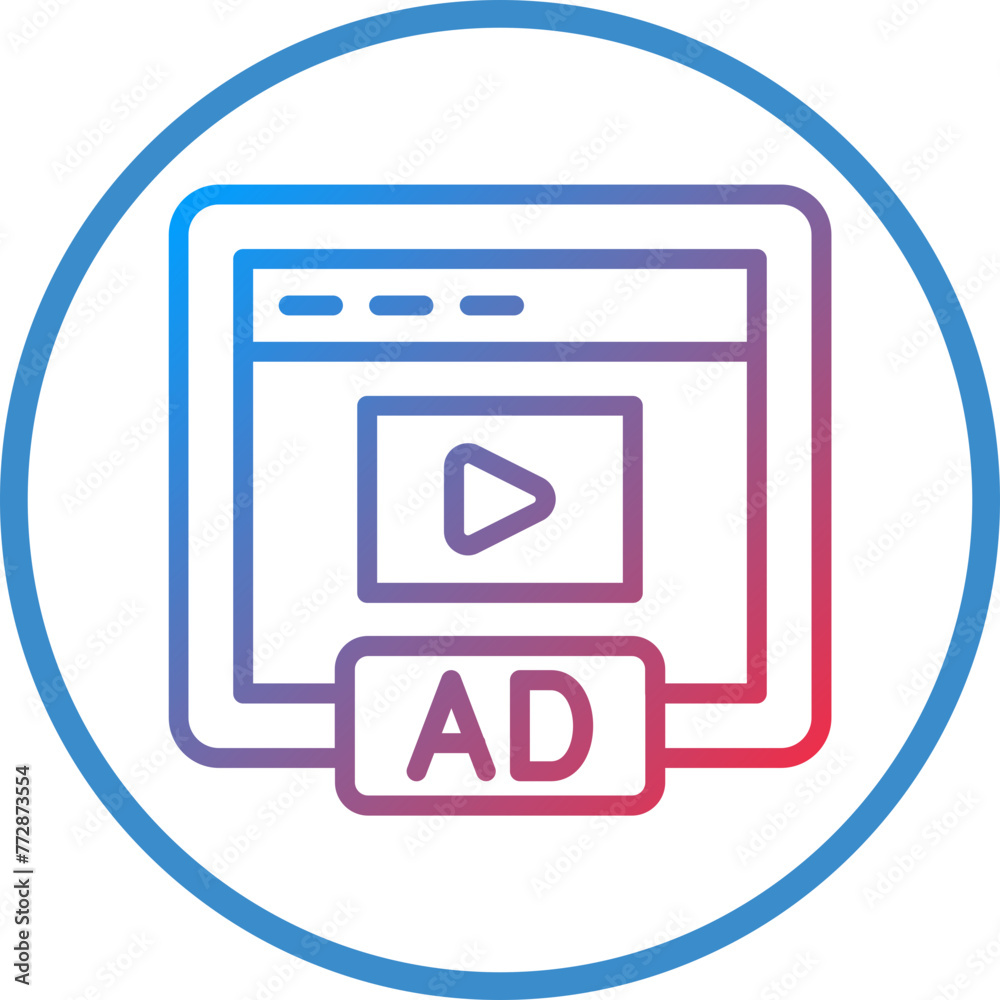 Vector Design Website Ads Icon Style Vector Design Website Ads Icon Style
