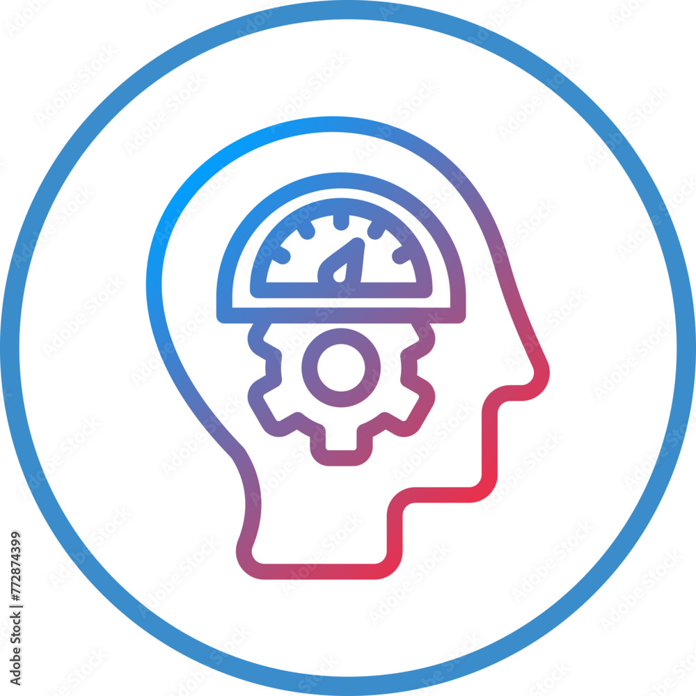 Vector Design Mental Control Icon Style Vector Design Mental Control Icon Style