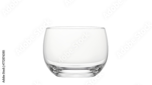 Clear Glass Filled With Water on White Background. On a White or Clear Surface PNG Transparent Background..
