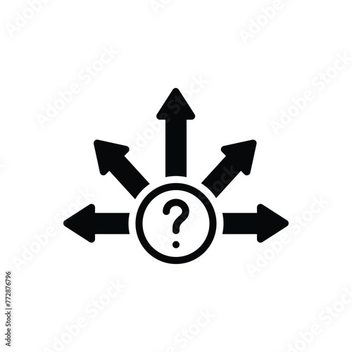 Black solid icon for option